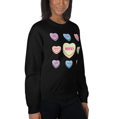 Candy Hearts Wifey Crew Neck